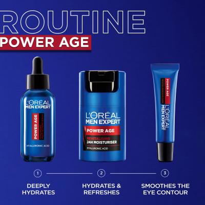 L&#039;Oréal Paris Men Expert Power Age 24H Moisturiser Krem do twarzy na dzień dla mężczyzn 50 ml