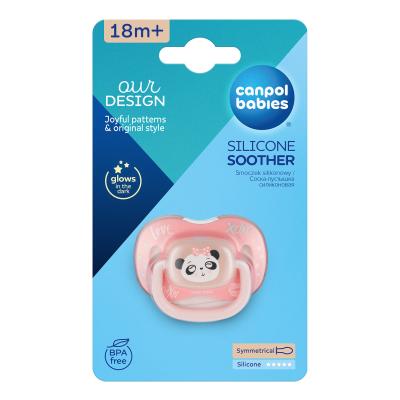 Canpol babies Exotic Animals Silicone Soother Panda 18m+ Smoczek dla dzieci 1 szt