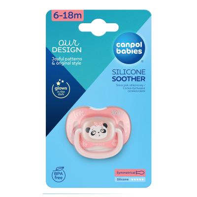 Canpol babies Exotic Animals Silicone Soother Panda 6-18m Smoczek dla dzieci 1 szt