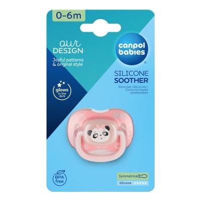 Canpol babies Exotic Animals Silicone Soother Panda 0-6m Smoczek dla dzieci 1 szt