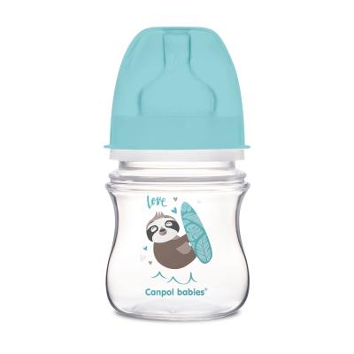 Canpol babies Exotic Animals Easy Start Anti-Colic Bottle Blue 0m+ Butelki dla niemowląt dla dzieci 120 ml