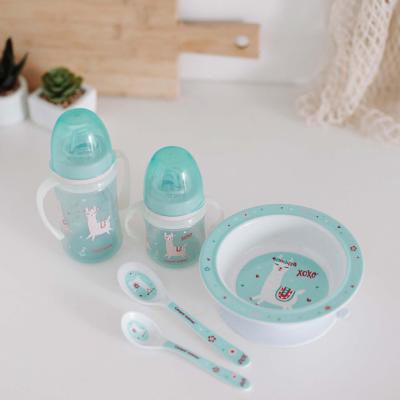 Canpol babies Exotic Animals Melamine Bowl With Suction Ring Turquoise Naczynia dla dzieci 270 ml