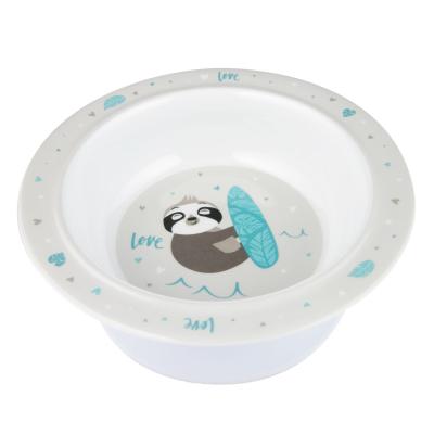 Canpol babies Exotic Animals Melamine Bowl With Suction Ring Grey Naczynia dla dzieci 270 ml