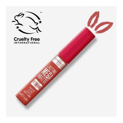 Rimmel London Lasting Mega Matte Liquid Lip Colour Pomadka dla kobiet 7,4 ml Odcień Scarlet Flames