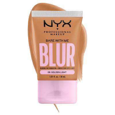 NYX Professional Makeup Bare With Me Blur Tint Foundation Podkład dla kobiet 30 ml Odcień 08 Golden Light