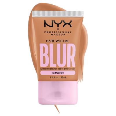 NYX Professional Makeup Bare With Me Blur Tint Foundation Podkład dla kobiet 30 ml Odcień 10 Medium