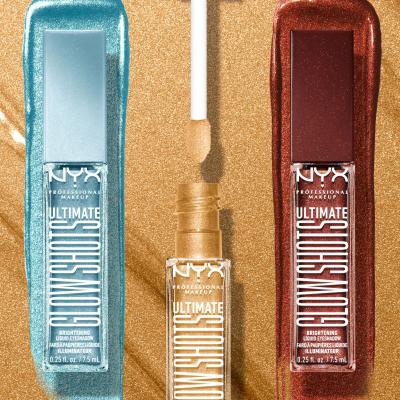 NYX Professional Makeup Ultimate Glow Shots Cienie do powiek dla kobiet 7,5 ml Odcień 14 Glitzy Guava