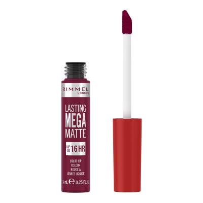 Rimmel London Lasting Mega Matte Liquid Lip Colour Pomadka dla kobiet 7,4 ml Odcień Rock Me Purple