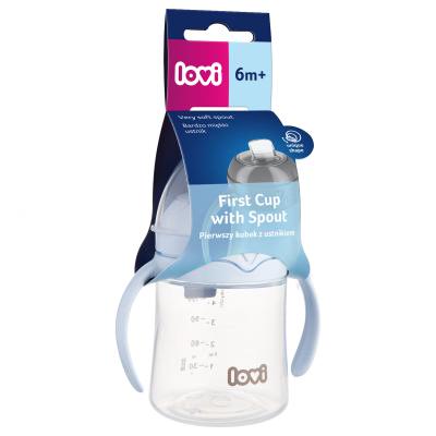 LOVI First Cup With Spout Blue 6m+ Kubek dla dzieci 150 ml