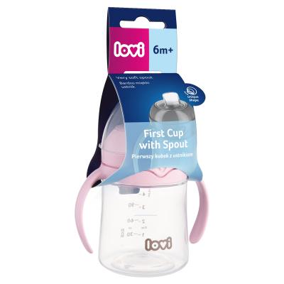 LOVI First Cup With Spout Pink 6m+ Kubek dla dzieci 150 ml