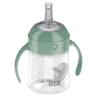 LOVI First Cup With Weighted Straw Green 6m+ Kubek dla dzieci 150 ml