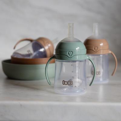 LOVI First Cup With Weighted Straw Green 6m+ Kubek dla dzieci 150 ml