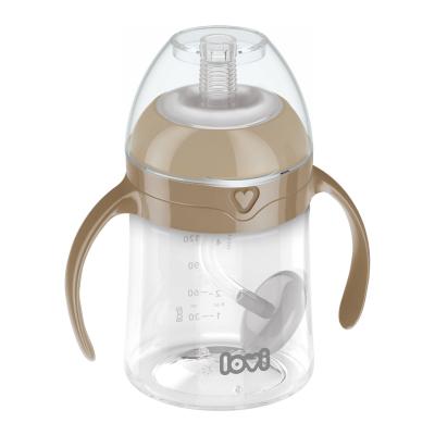 LOVI First Cup With Weighted Straw Brown 6m+ Kubek dla dzieci 150 ml