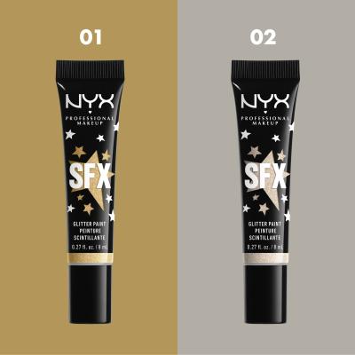 NYX Professional Makeup SFX Glitter Paint Podkład dla kobiet 8 ml Odcień 01 Graveyard Glam