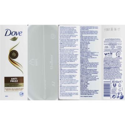 Dove Anti Frizz Szampon do włosów dla kobiet 400 ml