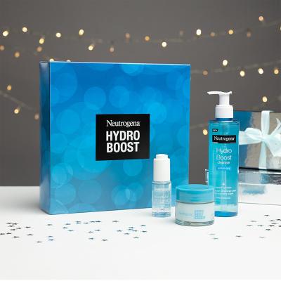 Neutrogena Hydro Boost Gift Set Zestaw nawilżający żel do twarzy Hydro Boost Water Gel 50 ml + serum do twarzy Hydro Boost Hyaluronic Acid Concentrated Serum 15 ml + żel oczyszczający Hydro Boost Water Gel Cleanser 200 ml