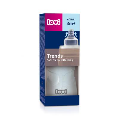 LOVI Trends Bottle 3m+ Green Butelki dla niemowląt dla dzieci 250 ml