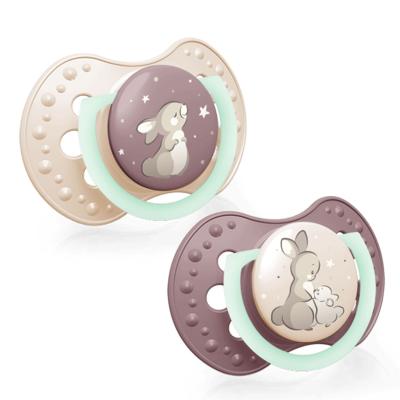 LOVI Night &amp; Day Dynamic Soother Girl 6-18m Smoczek dla dzieci 2 szt