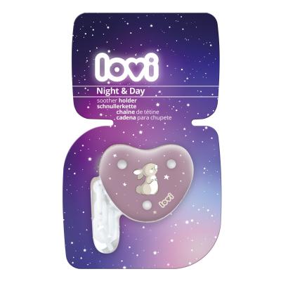 LOVI Night &amp; Day Soother Holder Girl Łańcuszek do smoczka dla dzieci 1 szt