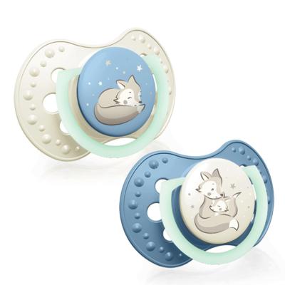 LOVI Night &amp; Day Dynamic Soother Boy 18m+ Smoczek dla dzieci 2 szt