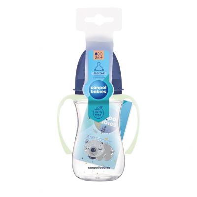 Canpol babies Sleepy Koala Easy Start Anti-Colic Bottle Blue 3m+ Butelki dla niemowląt dla dzieci 240 ml