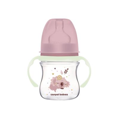 Canpol babies Sleepy Koala Easy Start Anti-Colic Bottle Pink 0m+ Butelki dla niemowląt dla dzieci 120 ml