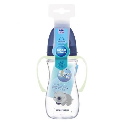 Canpol babies Sleepy Koala Easy Start Anti-Colic Bottle Blue 12m+ Butelki dla niemowląt dla dzieci 300 ml