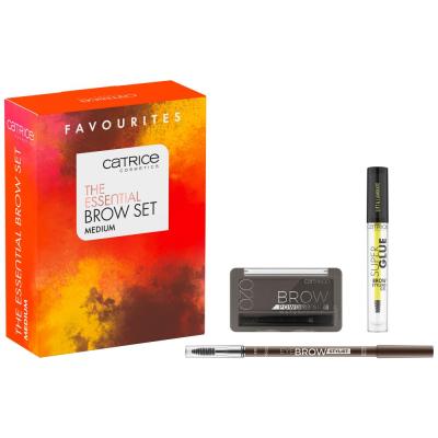 Catrice The Essential Brow Set Zestaw kredka do brwi Eye Brow Stylist 1,6 g 030 Brow-N-Eyed Peas + puder do brwi Brow Powder Waterproof 4 g 020 Ash Brown + żel do brwi Super Glue Brow Styling Gel 4 ml 010 Ultra Hold