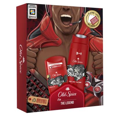 Old Spice Wolfthorn Zestaw deostick 50 ml + żel pod prysznic 3w1 250 ml + karty do gry