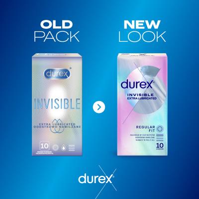 Durex Invisible Extra Lubricated Prezerwatywy dla mężczyzn Zestaw