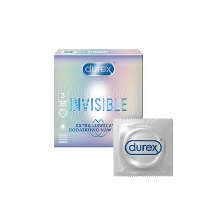 Durex Invisible Extra Lubricated Prezerwatywy dla mężczyzn Zestaw