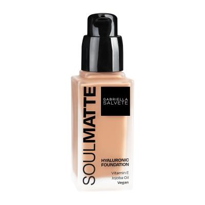 Gabriella Salvete Soulmatte Hyaluronic Foundation Podkład dla kobiet 30 ml Odcień 04 Warm Golden Sand