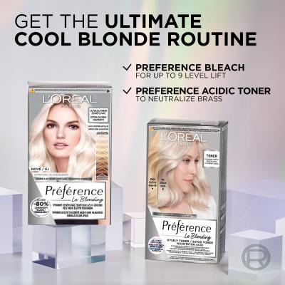 L&#039;Oréal Paris Préférence Le Blonding Toner Farba do włosów dla kobiet 60 ml Odcień Platinum Ice