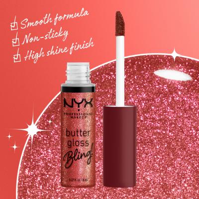 NYX Professional Makeup Butter Gloss Bling Błyszczyk do ust dla kobiet 8 ml Odcień 07 Big Spender