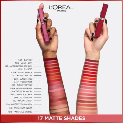 L&#039;Oréal Paris Infaillible Matte Resistance Lipstick Pomadka dla kobiet 5 ml Odcień 601 Worth It