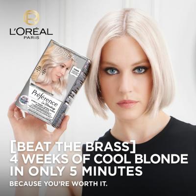 L&#039;Oréal Paris Préférence Le Blonding Toner Farba do włosów dla kobiet 60 ml Odcień Platinum Ice Uszkodzone pudełko