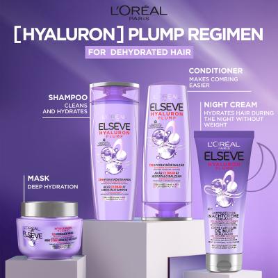 L&#039;Oréal Paris Elseve Hyaluron Plump Night Cream Maska do włosów dla kobiet 200 ml