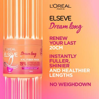 L&#039;Oréal Paris Elseve Dream Long XXL Fiber Mask Maska do włosów dla kobiet 400 ml