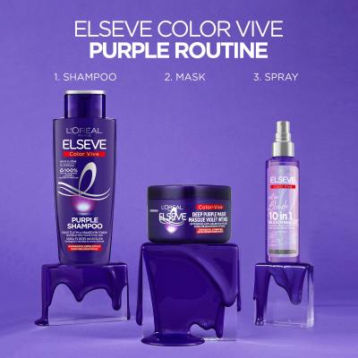 L&#039;Oréal Paris Elseve Color-Vive Deep Purple Mask Maska do włosów dla kobiet 250 ml