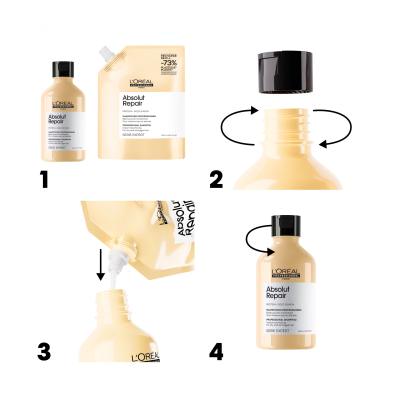 L&#039;Oréal Professionnel Absolut Repair Professional Shampoo Szampon do włosów dla kobiet Napełnienie 500 ml