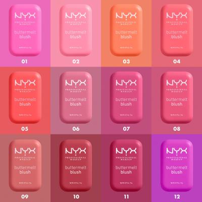 NYX Professional Makeup Buttermelt Blush Róż dla kobiet 5 g Odcień 01 My Butta Half