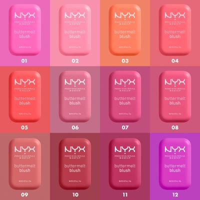 NYX Professional Makeup Buttermelt Blush Róż dla kobiet 5 g Odcień 02 Butta Together