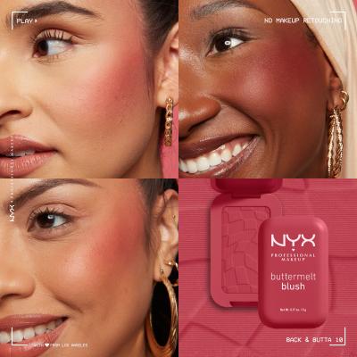 NYX Professional Makeup Buttermelt Blush Róż dla kobiet 5 g Odcień 10 Back And Butta