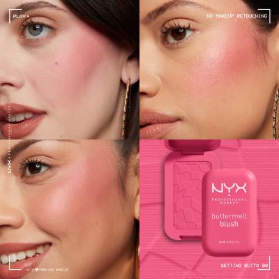 NYX Professional Makeup Buttermelt Blush Róż dla kobiet 5 g Odcień 08 Getting Butta