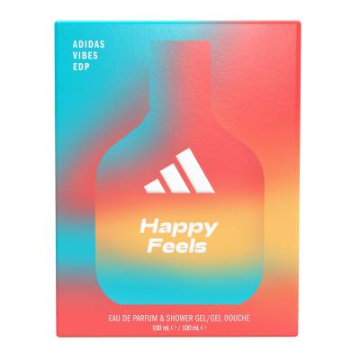 Adidas Vibes Happy Feels Zestaw woda perfumowana 100 ml + żel pod prysznic 100 ml