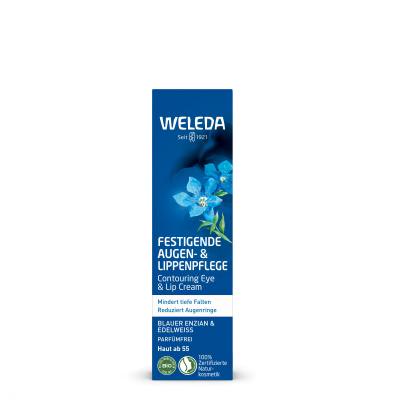 Weleda Blue Gentian &amp; Edelweiss Contouring Eye &amp; Lip Cream Krem pod oczy dla kobiet 10 ml