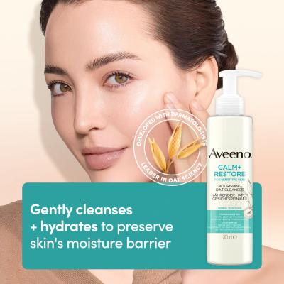 Aveeno Calm + Restore Nourishing Oat Cleanser Krem oczyszczający 200 ml