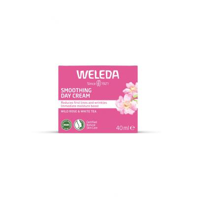 Weleda Wild Rose &amp; White Tea Smoothing Day Cream Krem do twarzy na dzień dla kobiet 40 ml