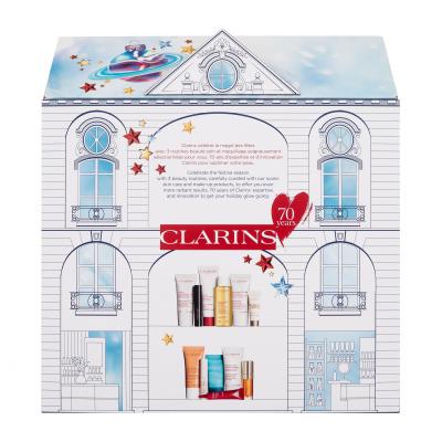 Clarins Advent Calendar 12 Day Zestaw krem pod oczy 1 szt. + balsam do twarzy 1 szt. + baza pod makijaż 1 szt. + tusz do rzęs 1 szt. + krem do rąk 1 szt. + balsam do ciała 1 szt. + olejek do ust 1 szt. + maska do twarzy 1 szt. + tonik do skóry 1 szt. + serum do rzęs 1 szt. + peeling do ciała 1 szt. 