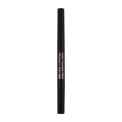 Makeup Revolution London Duo Brow Definer Kredka do brwi dla kobiet 0,15 g Odcień Dark Brown